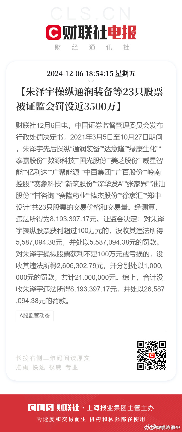 朱泽宇操纵股票遭罚，涉案金额近3500万背后的故事_全面解答