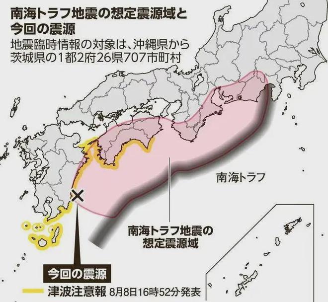 日本再次拉响地震警报，警惕！特大地震警告概率升至80%